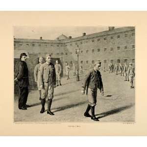   Powell Frith Retribution Prison Yard Guard   Original Halftone Print