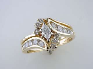 Zales / Kay 1.5ct G SI1 Diamond 14K Yellow Gold Engagement Ring Bridal 