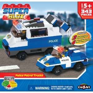    Cra Z Art Superblox Police Patrol Trucks 352 Pc N Toys & Games
