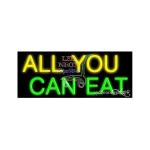  All You Can Eat Neon Sign 13 Tall x 32 Wide x 3 Deep 