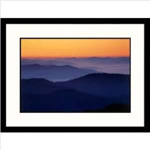 Sunrise, Great Smokey Mountains   Tennessee and North Carolina Framed 