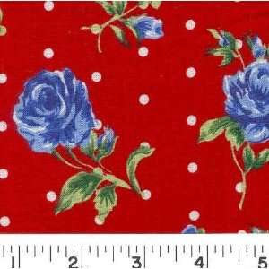  5758 Wide ROSES ARE BLUE Fabric By The Yard Arts 