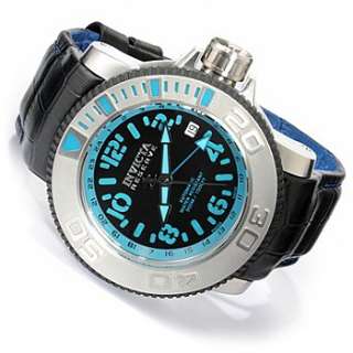 Invicta Mens 1130 Sea Hunter 58 MM Blue Valgranges Automatic GMT Watch 