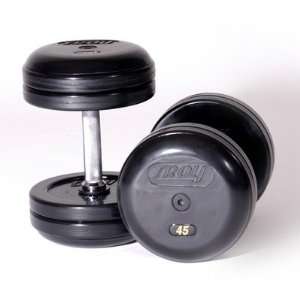  42.5 lbs Pro Style Rubber Dumbbells