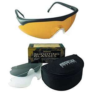 Bobster Prowler Interchangeable Shooting Glasses w/ Black Frame 