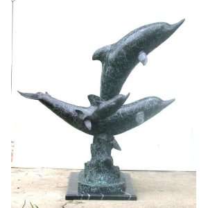  Metropolitan Galleries SRB60074 3 Dolphins Bronze