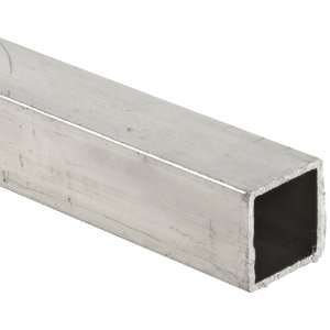  Aluminum 6063 T52 Square Tubing, ASTM B221, 1 x 1, 1/8 