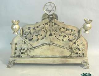 Rare Austrian Silver Hanukkah Lamp Menorah Vienna Ca 1825 Judaica 
