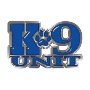 REFLECITVE K9 Unit with Dog Paw Law Enforcement Decal in Blue   7.5 h 