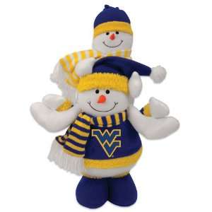  NCAA West Virginia Plush Double Stacked Snowman Christmas 