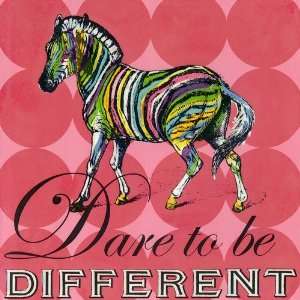  Dare to Be Different Zebra Canvas Reproduction