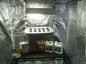 Hydroponic cloner with Nutrients 125w Grow light complete set up ready 