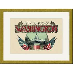  Gold Framed/Matted Print 17x23, Glimpses of Washington D.C 
