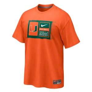  Miami Hurricanes Orange Nike Football Sideline Team Issue 