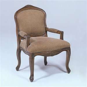  Bernards 7550 French Provencial Pecan Arm Upholstered 