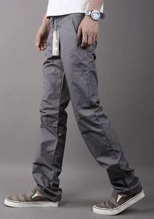 Korean Fashion Mens Casual Street Pleated Pants Trousers Comfort Waist 