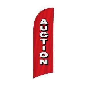  7ft Red Real Estate Auction Feather Flag (Flag Only 