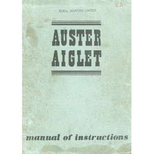  Auster Aiglet Aircraft Maintenance Instruction Manual 