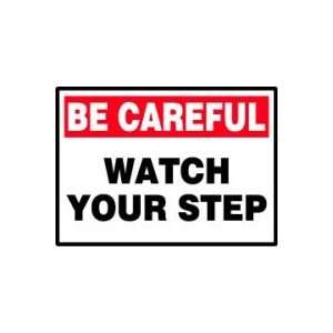  BE CAREFUL Labels WATCH YOUR STEP Adhesive Vinyl   5 pack 