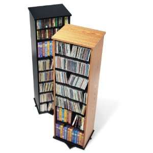  Prepac Two Sided Spinner Media Storage Tower   Black or 