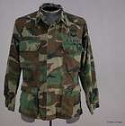 Vtg Mens US ARMY Camouflage Military Field Shirt Uniform MEDIUM Grunge 
