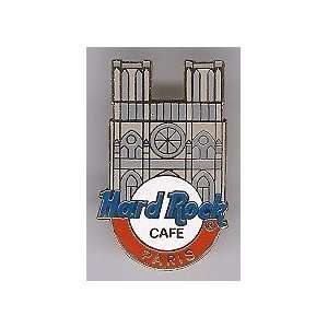  Hard Rock Cafe Pin 7298 Paris Notre Dame with Red White 