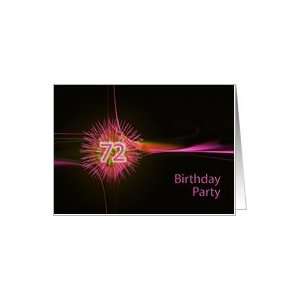  72nd Birthday party invitation Card Toys & Games