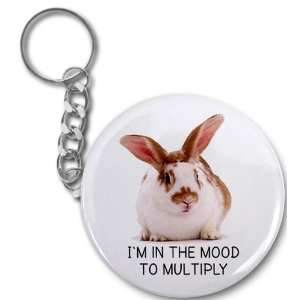 Creative Clam In The Mood To Multiply Easter Bunny 2.25 Inch Button 