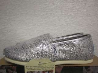 Toms Youth Silver Glitter BNIB Size Y12 Y6 $50  