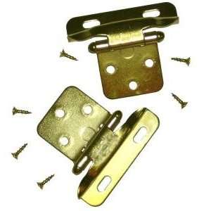    Concealed Cabinet Hinge, 1/4 Overlay, Partial Wrap, Polished Brass
