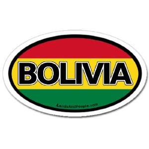  Bolivia BOL Flag Car Bumper Sticker Decal Oval Automotive
