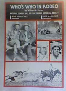 Whos Who in Rodeo cowboy book BY Willard H Porter  