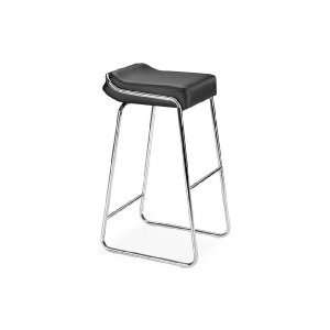  Wedge Steel Frame Barstool With Leatherette Cushion