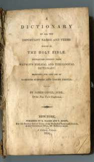 Dictionary Names Terms Bible 1834 Watson Covel  