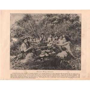    1898 Print Native Hawaiian Women Picnicking 