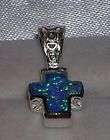 gilson blue opal cross pendant $ 19 85 