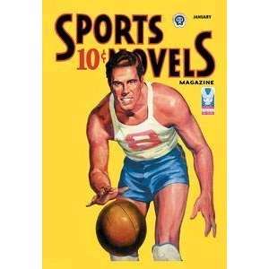  Vintage Art Sports Novels Magazine January, 1949   Giclee 