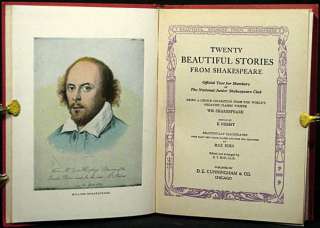 1936 BEAUTIFUL STORIES FROM SHAKESPEARE * Color Lithos  