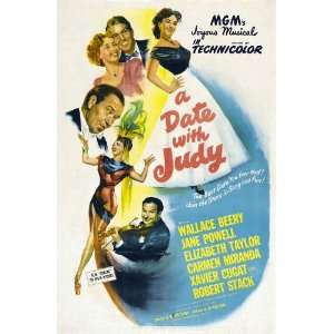 Date With Judy Poster 27x40 Wallace Beery Jane Powell Elizabeth 