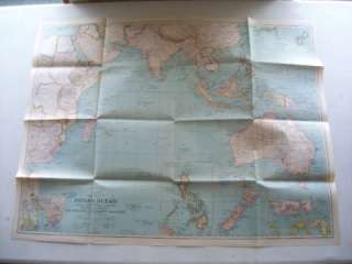 Indian Ocean Australia New Zealand Malaysia Map 1941  