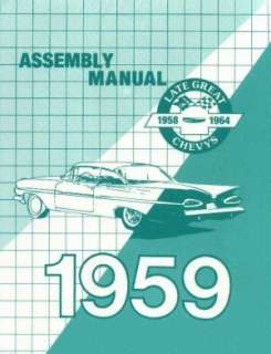 CHEVROLET & El Camino 1959 Assembly Manual 59 Chevy  