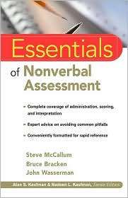 Essentials of Nonverbal Assessment, (047138318X), Steve McCallum 
