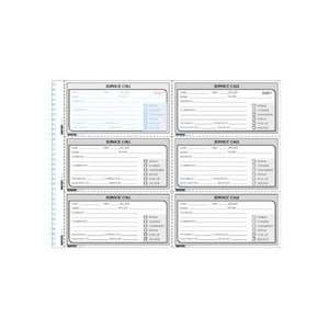  RED6L619   Service Call Book, 2 Parts, 6 Page Form, 5 1 