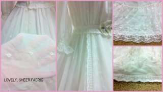 Vintage Edwardian Style White Wedding Gown White Cotton Eyelet Wedding 