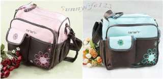NEW** 2 Embroidered Diaper Nappy Bags SET Pink/Blue  