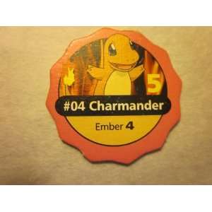 Pokemon Master Trainer 1999 Starter Pokemon Chip Pink #04 Charmander 5 