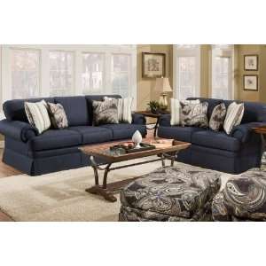    2pc Transitional Modern Fabric Sofa Set, PE 8947 S1