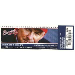   Rockies No Hitter Full Unused Season ticket 4/17/10 Braves Vs Rockies