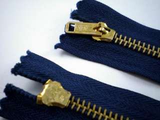   High Quality Dark Blue Cloth YKK Metal Teeth Zipper ,Zip Fastener