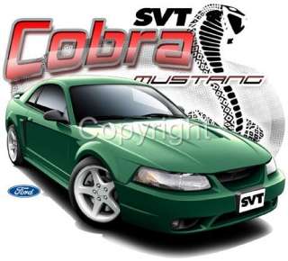 Ford SVT Cobra Mustang Coupe Tshirts #7280 1999   2001  